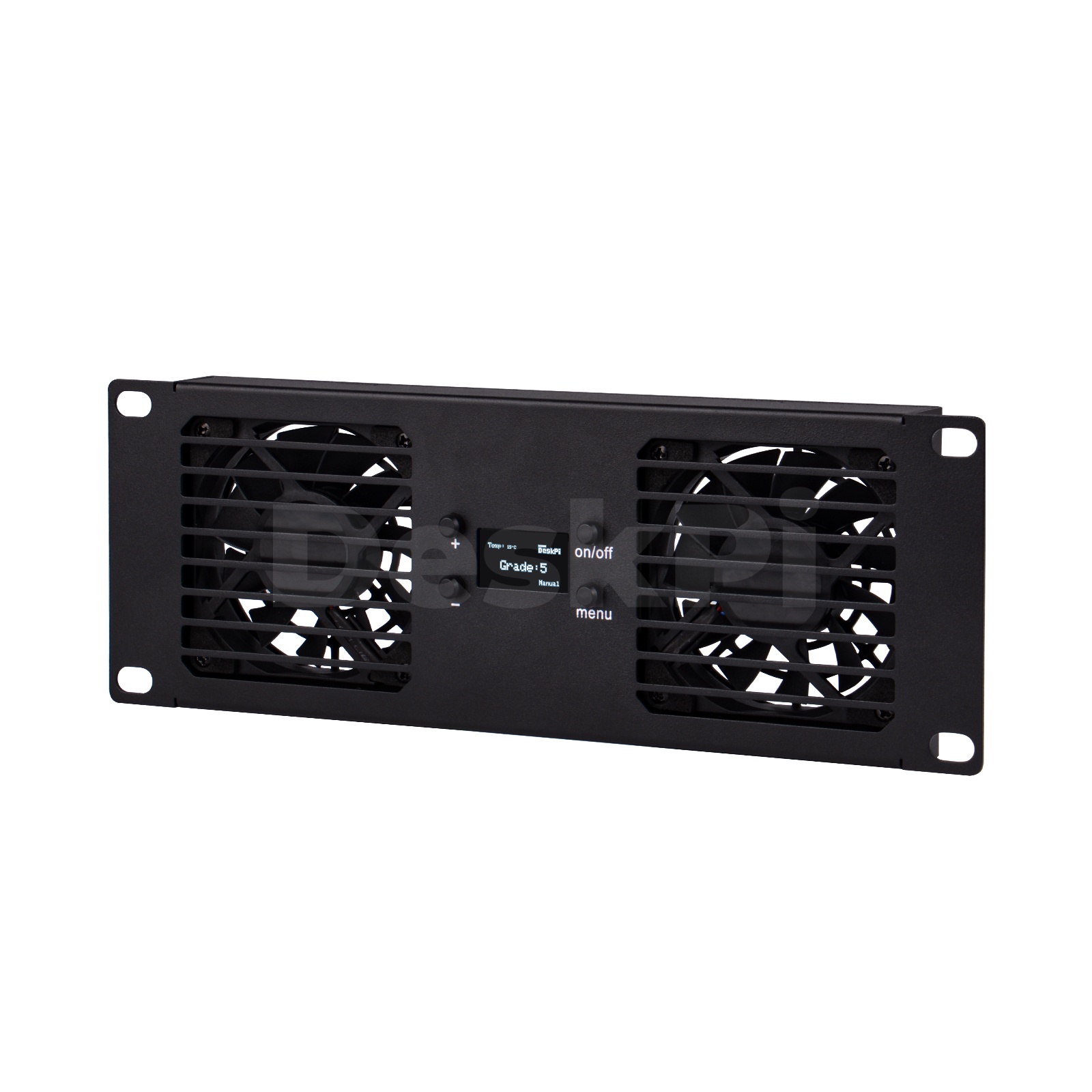 Deskpi Super6C - DeskPi RackMate Zubehör 10-Zoll 2U Dual-Kühlventilator-Panel