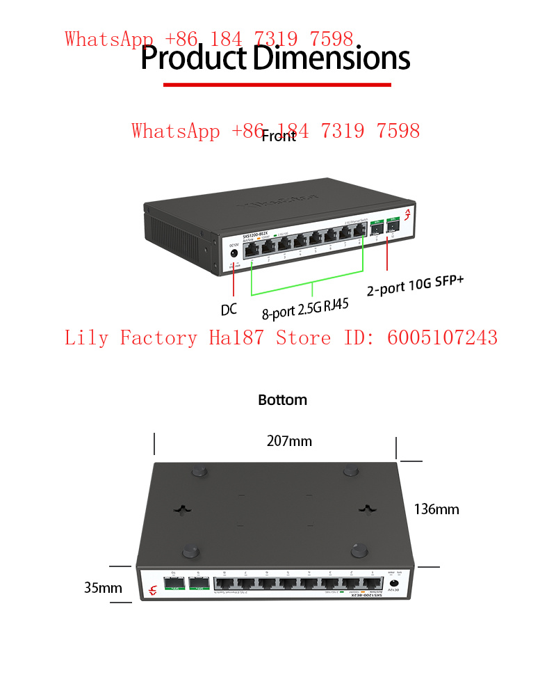 XikeStor 8*2.5G RJ45 2*10G SFP – Sfp+ 10G Managed Switch 8 Port Bewertung und Preis
